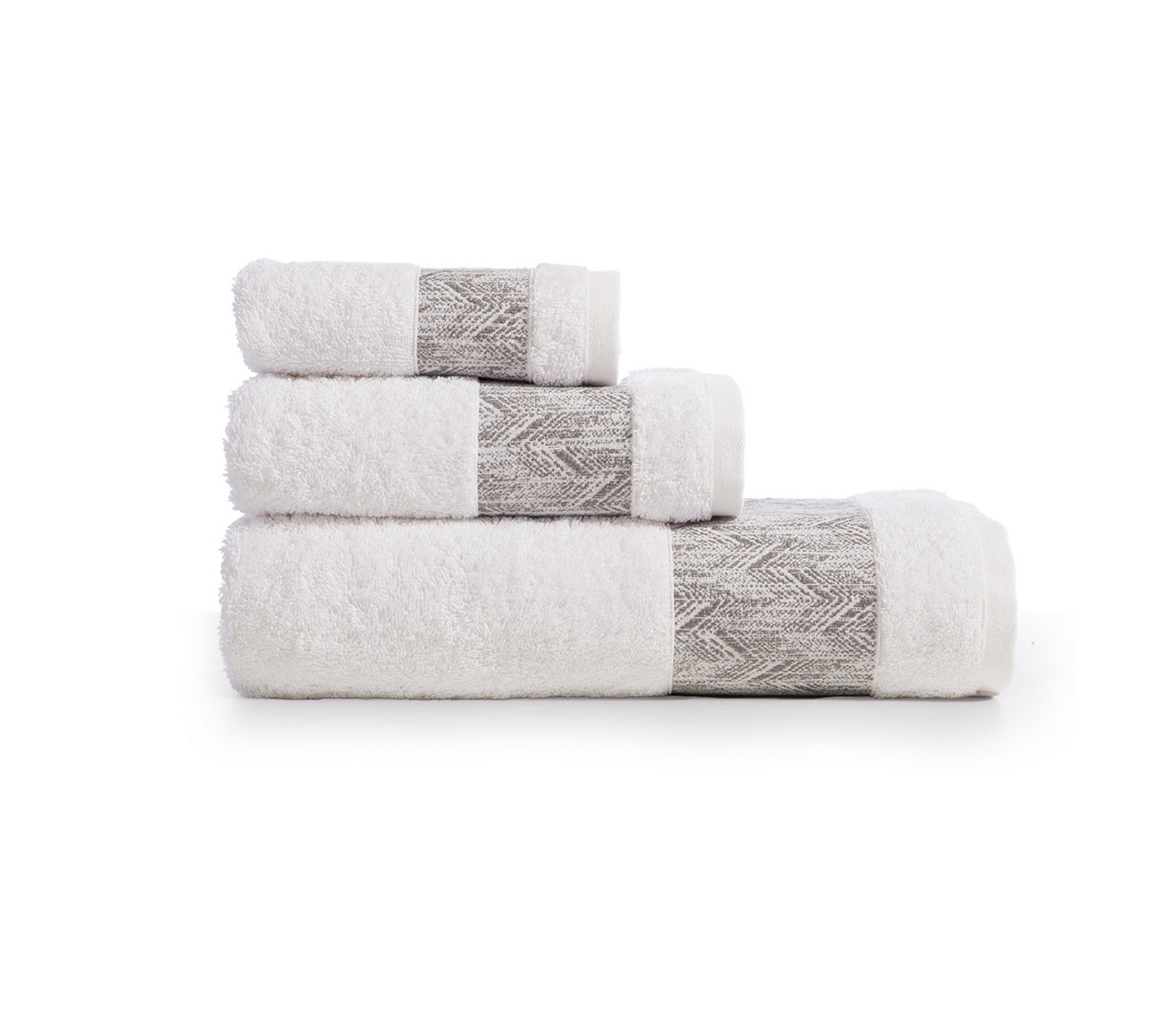 5205495623351 Σετ Πετσέτες 3 Τεμαχίων Nef Nef Depreo White - Image 1