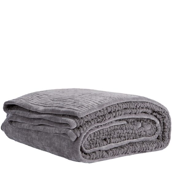 Πάπλωμα Βελουτέ Λεπτό Υπέρδιπλο 230x240 Με Γουνάκι Nef Nef Elements-Brave  Grey