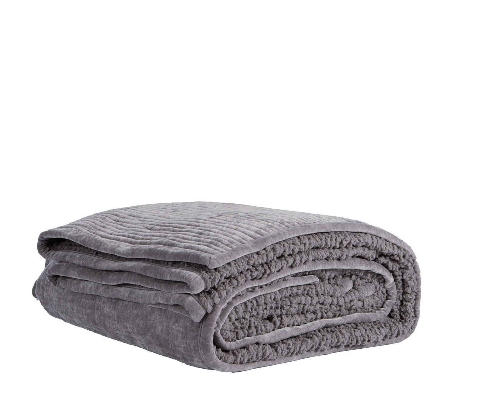 5205495623542 Πάπλωμα Βελουτέ Λεπτό Υπέρδιπλο 230x240 Με Γουνάκι Nef Nef Elements-Brave Grey - Image 1