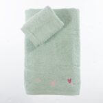 Σετ Πετσέτες Παιδικές 2 Τεμαχίων Nef Nef  Hearts Attack Aqua