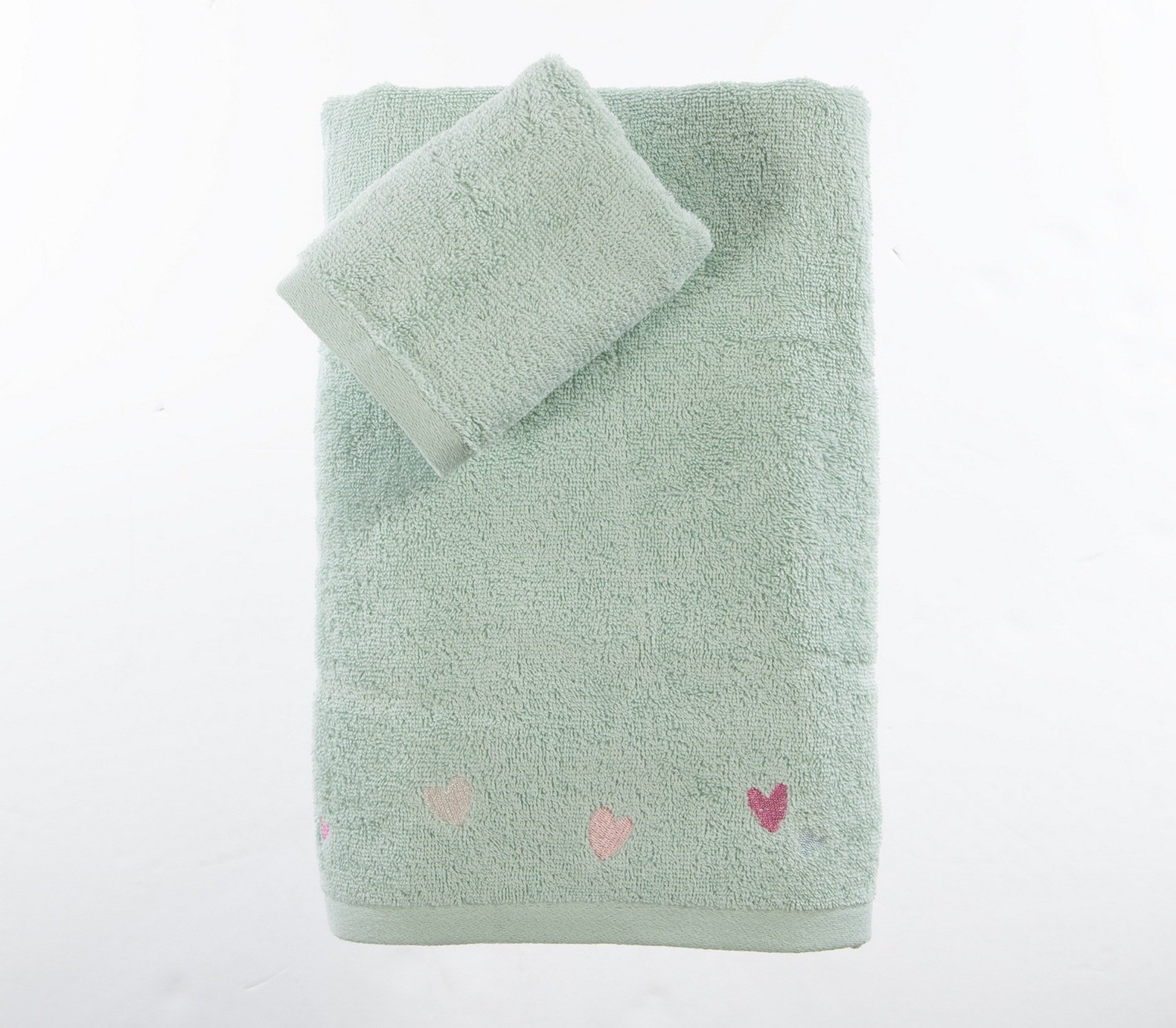 5205495625041 Σετ Πετσέτες Παιδικές 2 Τεμαχίων Nef Nef Hearts Attack Aqua - Image 1