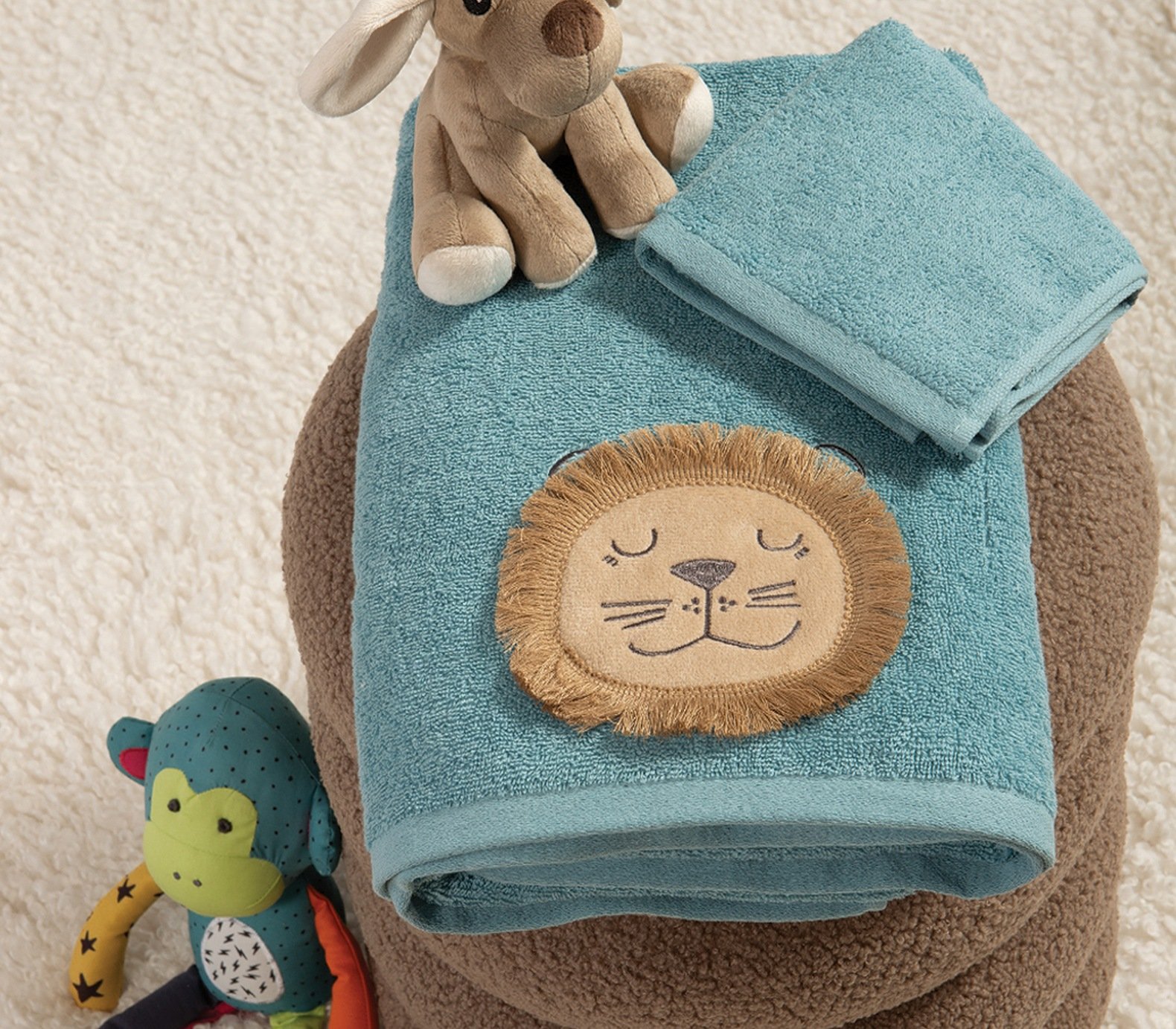 5205495625058 Σετ Πετσέτες Παιδικές 2 Τεμαχίων Nef Nef Wild Dance Petrol - Image 1