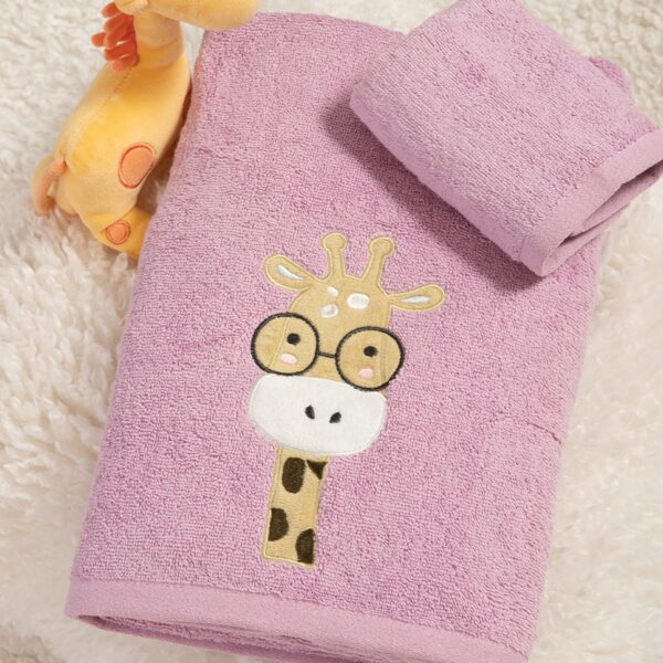 Σετ Πετσέτες Παιδικές 2 Τεμαχίων Nef Nef  Roller Friends Mauve