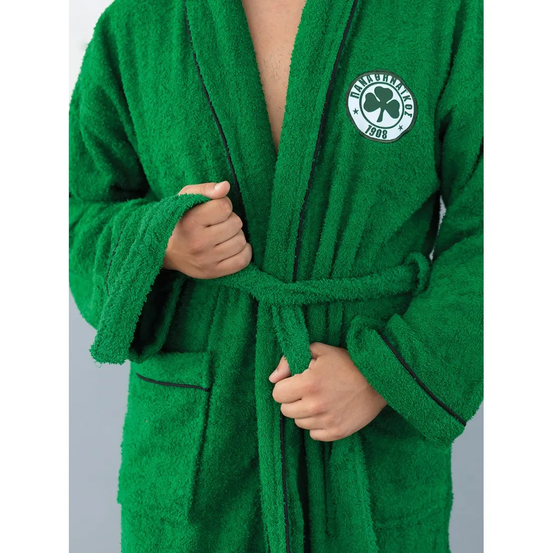 5205857034566 Μπουρνουζι Panathinaikos F.C. ADULTS GREEN Medium Palamaiki - Image 1