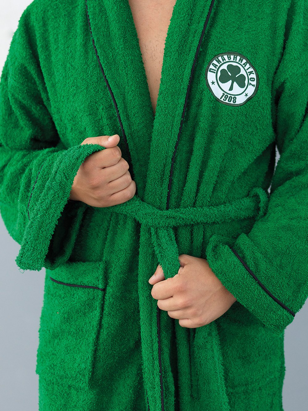 5205857034580 Μπουρνουζι Panathinaikos F.C. ADULTS GREEN XX-Large Palamaiki - Image 1