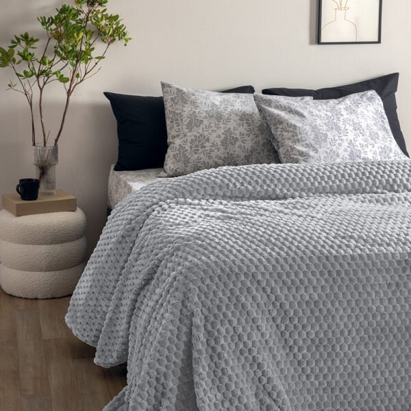 Κουβέρτα Fleece 220x240 ASTER GREY Γκρι Palamaiki