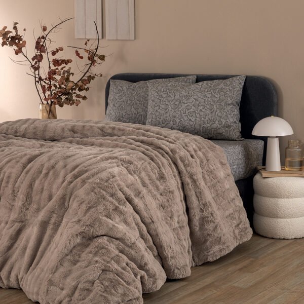 Κουβερτοπάπλωμα Υπέρδιπλο 220x240 EMBER BEIGE Μπεζ Palamaiki
