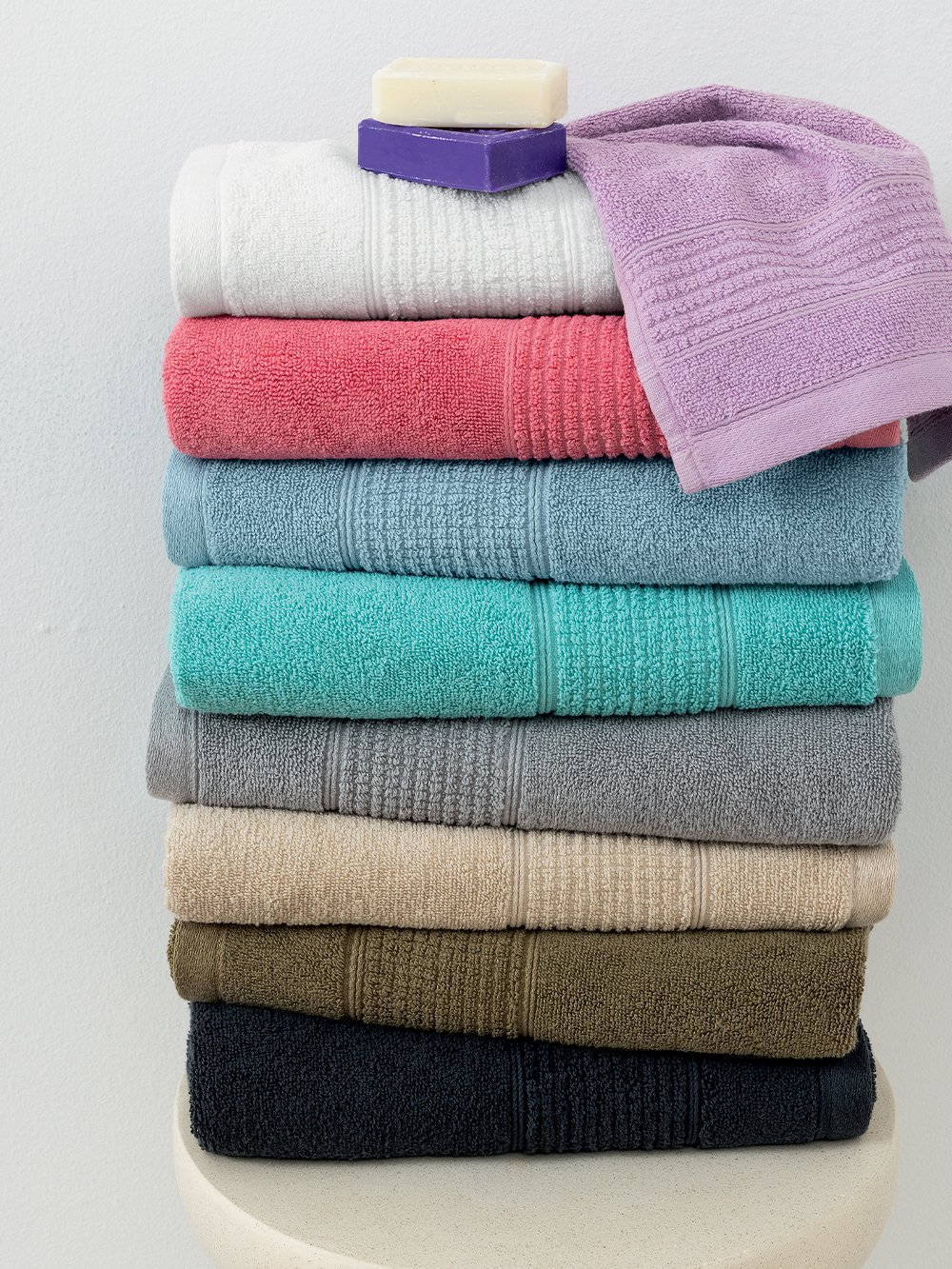 5205857295868_1_2 Πετσέτα Λουτρού Towels Collection 80x160 ROKE WHITE Λευκό Palamaiki - Image 1