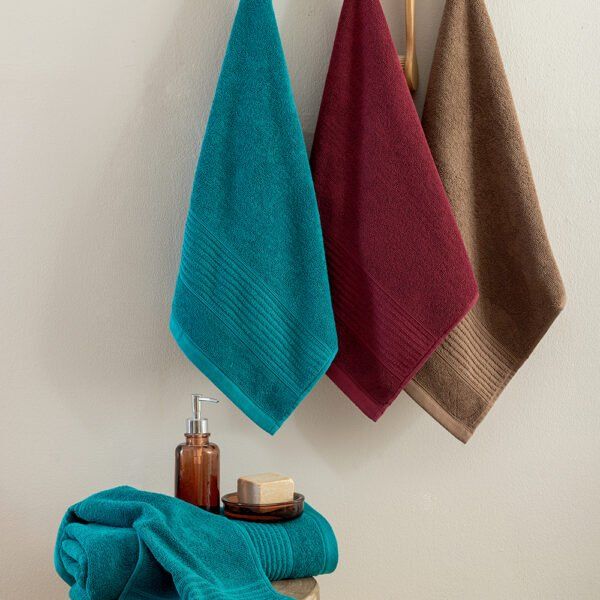 Πετσέτα Λουτρού Towels Collection 70x140 ROKE WINE Κόκκινο Palamaiki