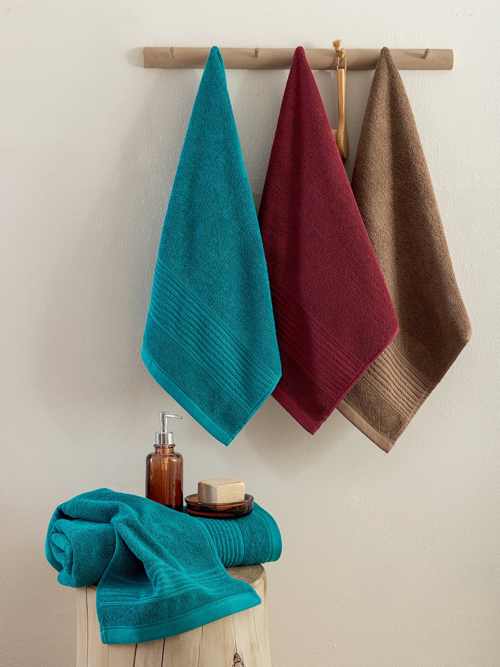 5205857295974_2 Πετσέτα Λουτρού Towels Collection 70x140 ROKE WINE Κόκκινο Palamaiki - Image 1