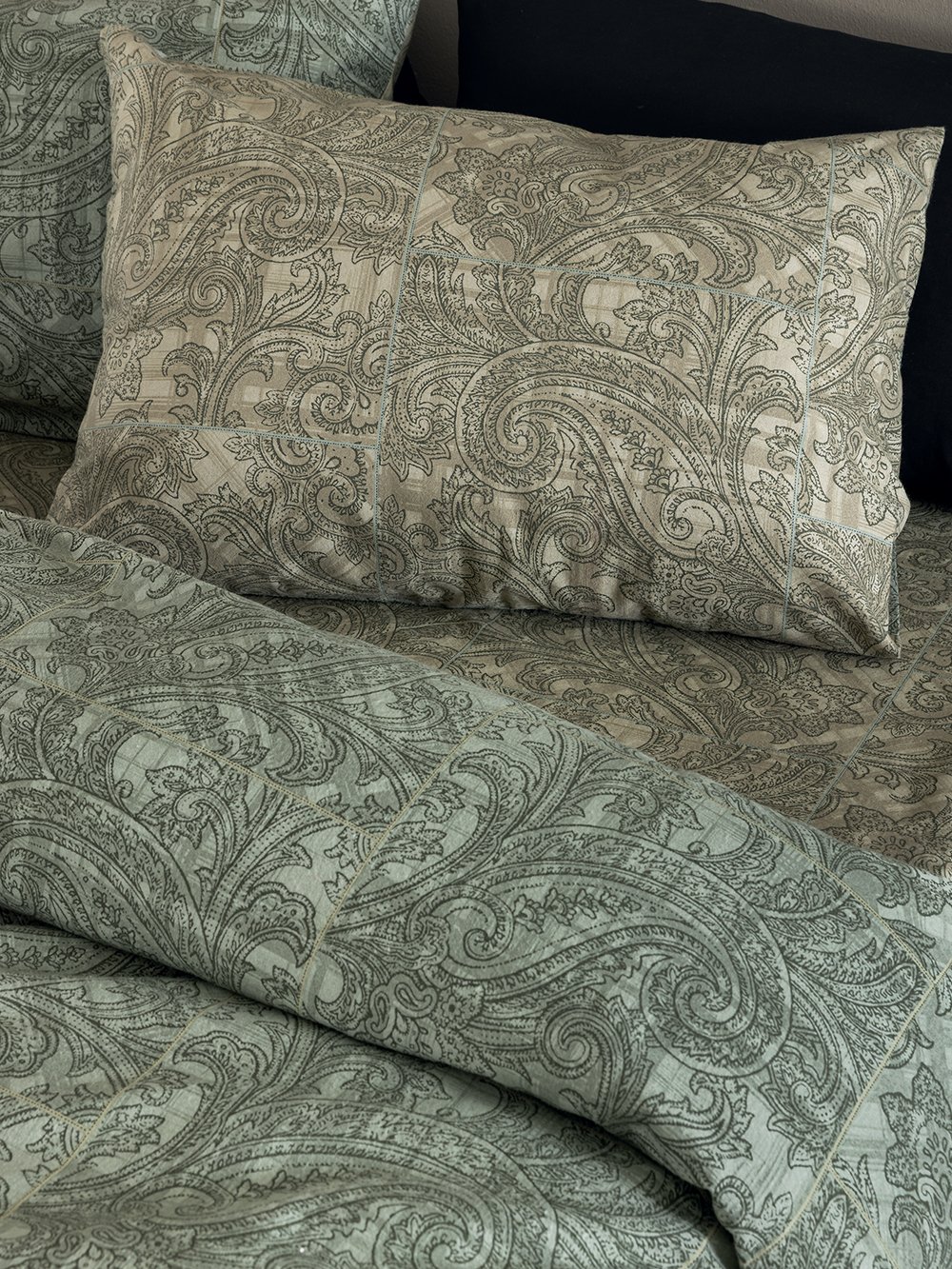 5205857297831_3 Σετ Μονά Σεντόνια Flannel Beauty 110x200+32 FB0241 Με Λάστιχο Πράσινο Palamaiki - Image 1