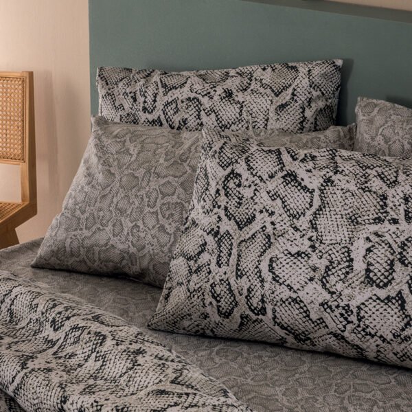 Σετ Μονά Σεντόνια Flannel Beauty 170x265 FB0242 Χωρίς Λάστιχο Γκρι Palamaiki