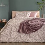 Σετ Σεντόνια Υπέρδιπλα Flannel Beauty 240x265 FB0234 Χωρίς Λάστιχο Ροζ Palamaiki