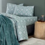 Σετ Παπλωματοθήκη Υπέρδιπλη Flannel Beauty 240x250 FB0239 Γαλάζιο Palamaiki