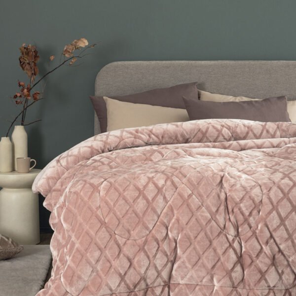 Κουβερτοπάπλωμα Υπέρδιπλο 220x240 NADINE/5 PINK Ροζ Palamaiki