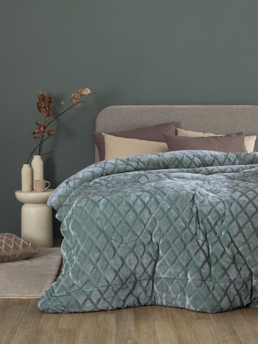 5205857298531_2 Κουβερτοπάπλωμα King size 240x260 NADINE/5 JADE Πράσινο Palamaiki - Image 1