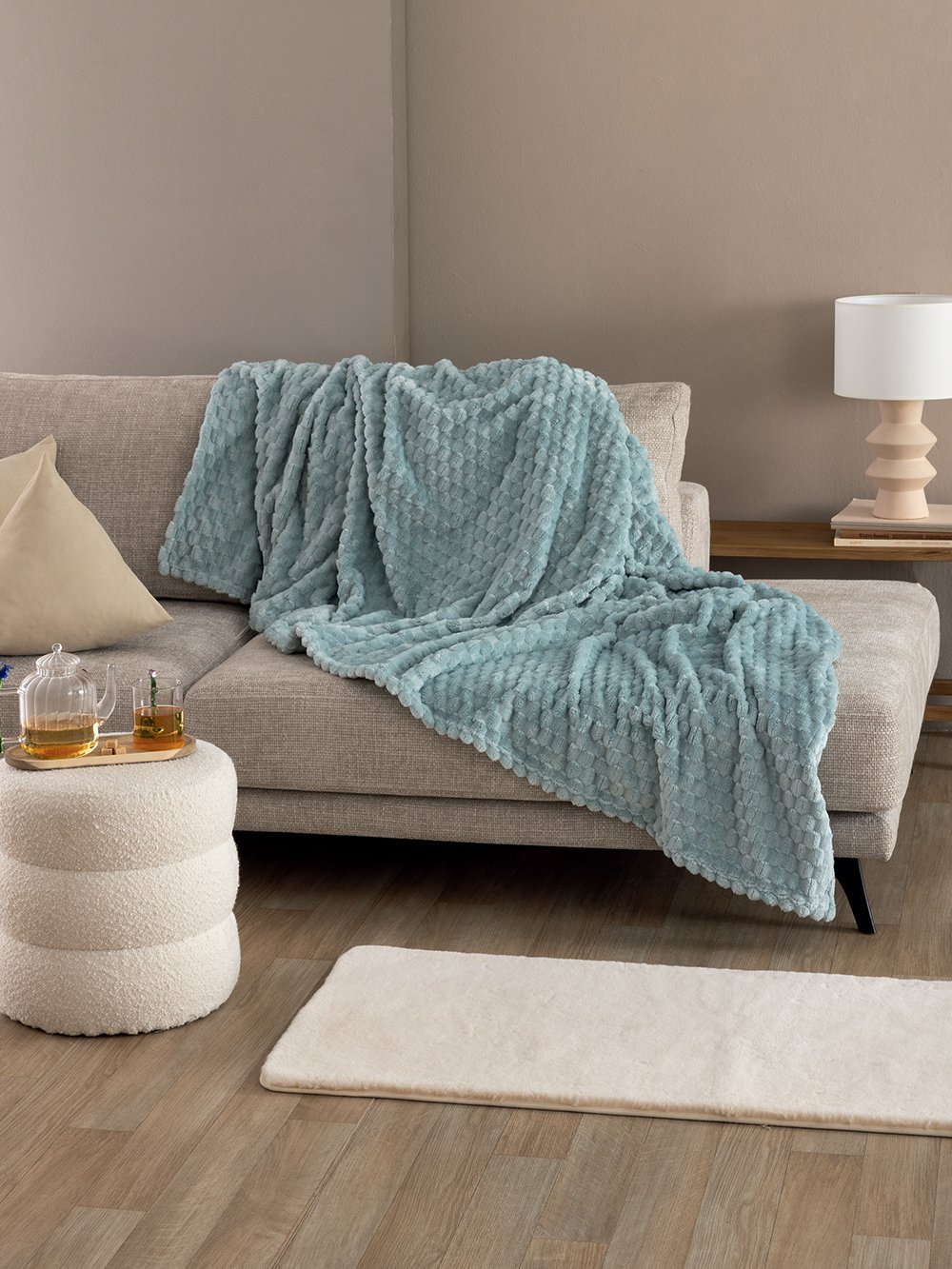 5205857298579_6 Κουβέρτα Fleece 160x220 ASTER Γαλάζιο Palamaiki - Image 1