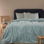 Κουβέρτα Fleece 220x240 ASTER JADE Γαλάζιο Palamaiki