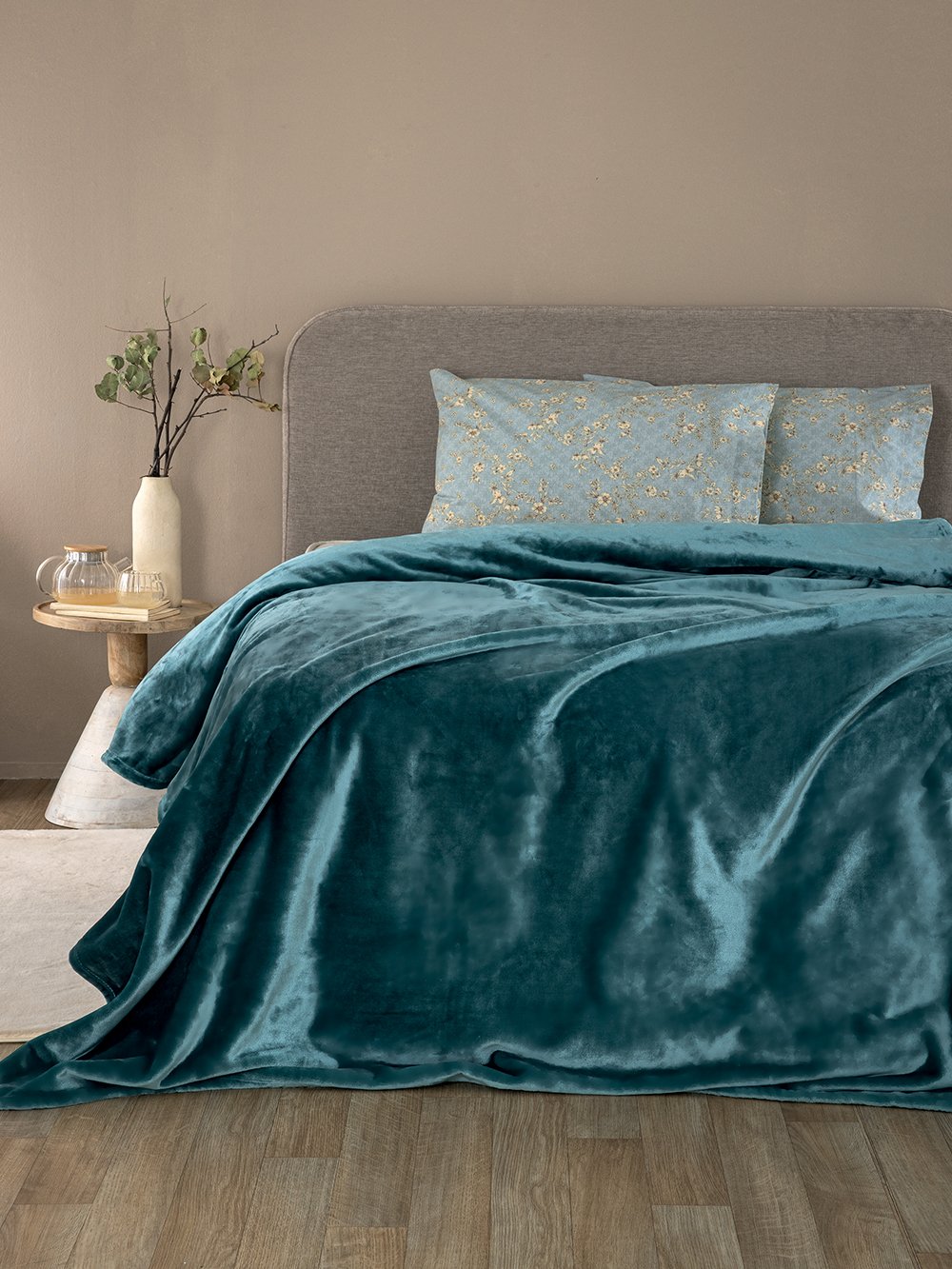 5205857298661_5 Κουβέρτα Fleece 160x220 LUCY PETROL Πράσινο Palamaiki - Image 1