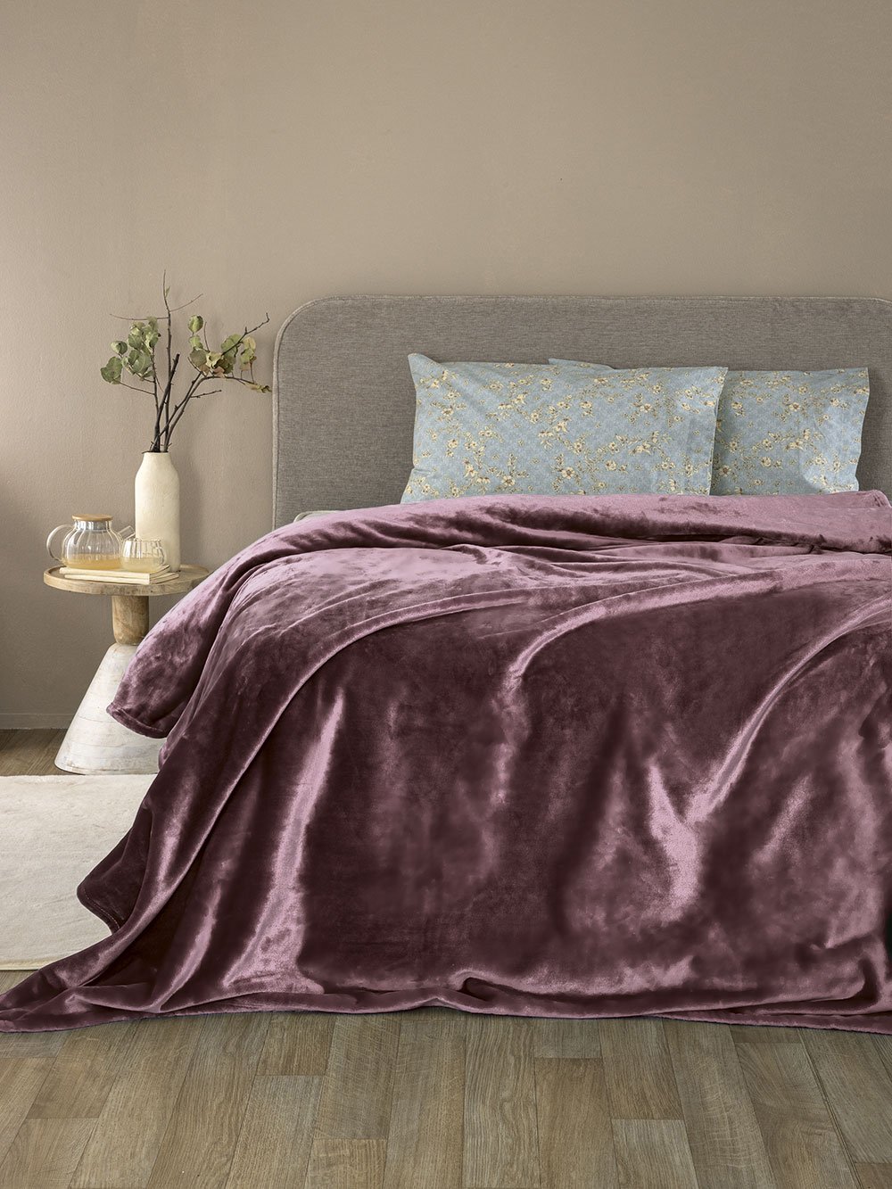 5205857298692_6 Κουβέρτα Fleece 220x240 LUCY MAUVE Μωβ Palamaiki - Image 1