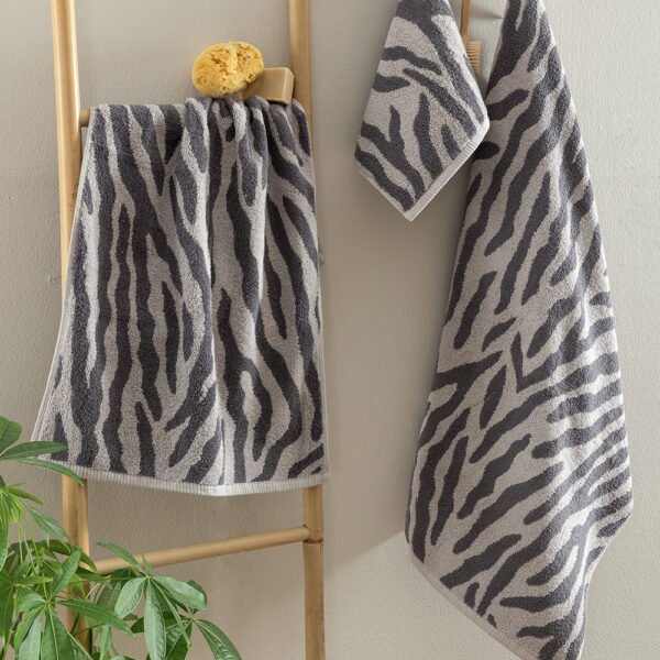 Πετσέτα Προσώπου Towels Collection 50x90 ZEB GREY Γκρι Palamaiki