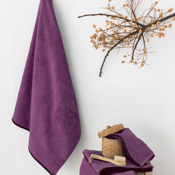 Πετσέτα Λουτρού Towels Collection 80x160 BROOKLYN CHERRY Μωβ Palamaiki