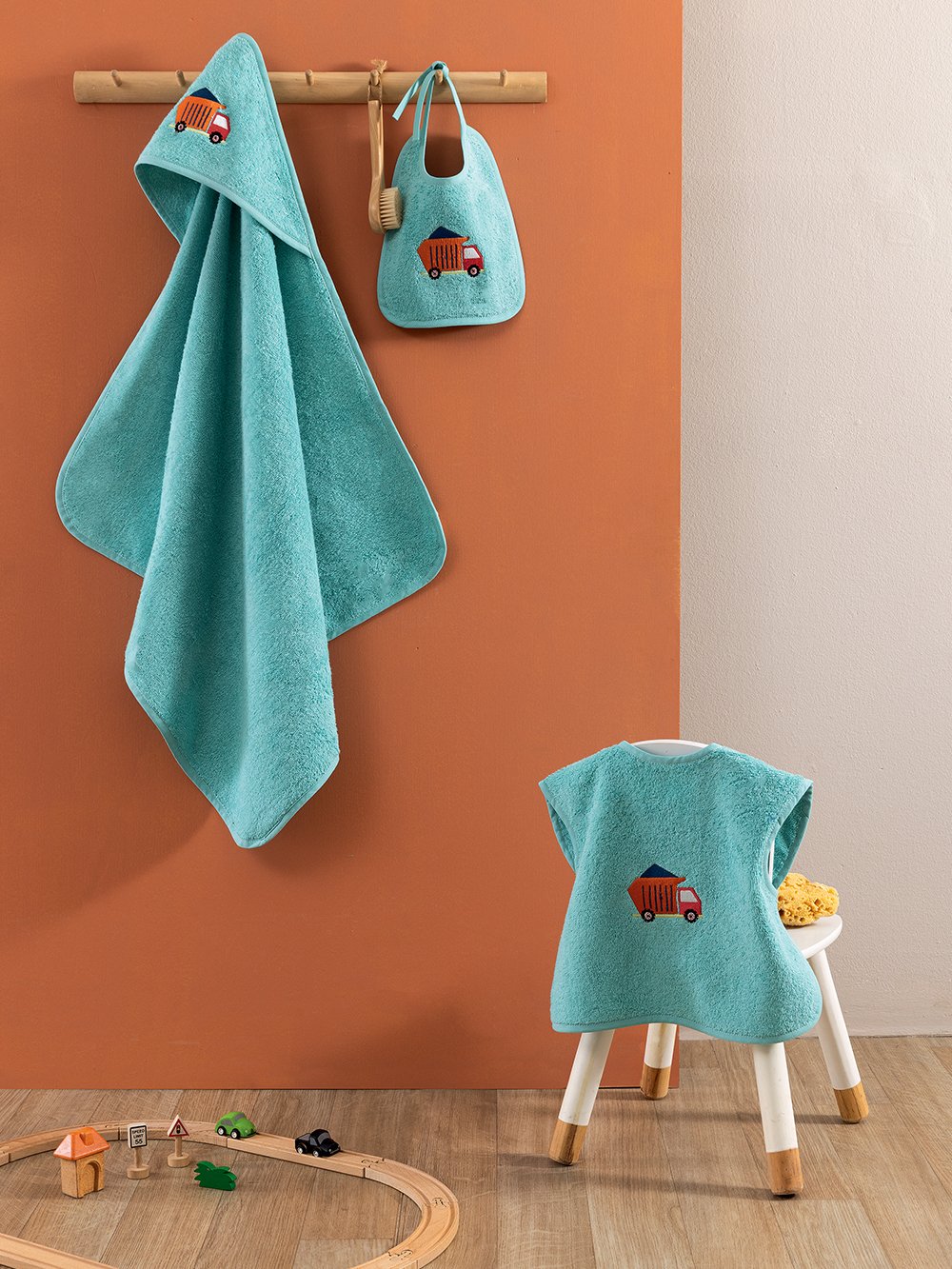 5205857299354_2 Σετ Λουτρου Βρεφικο Baby Joia BJ566 Μπλε Palamaiki - Image 1