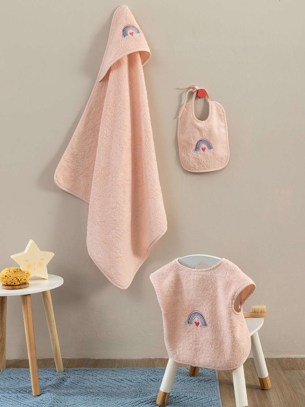 5205857299361_2 Σετ Λουτρου Βρεφικο Baby Joia BJ567 Ροζ Palamaiki - Image 1