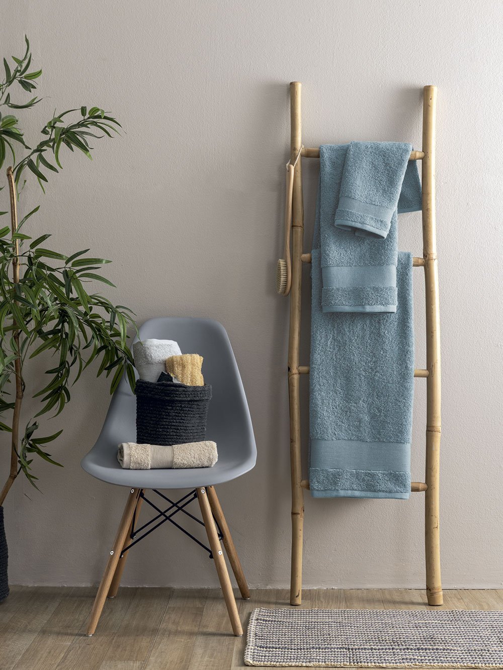 5205857299576_2 Πετσέτα Προσώπου Towels Collection 50x90 NAYA SKY Γαλάζιο Palamaiki - Image 1