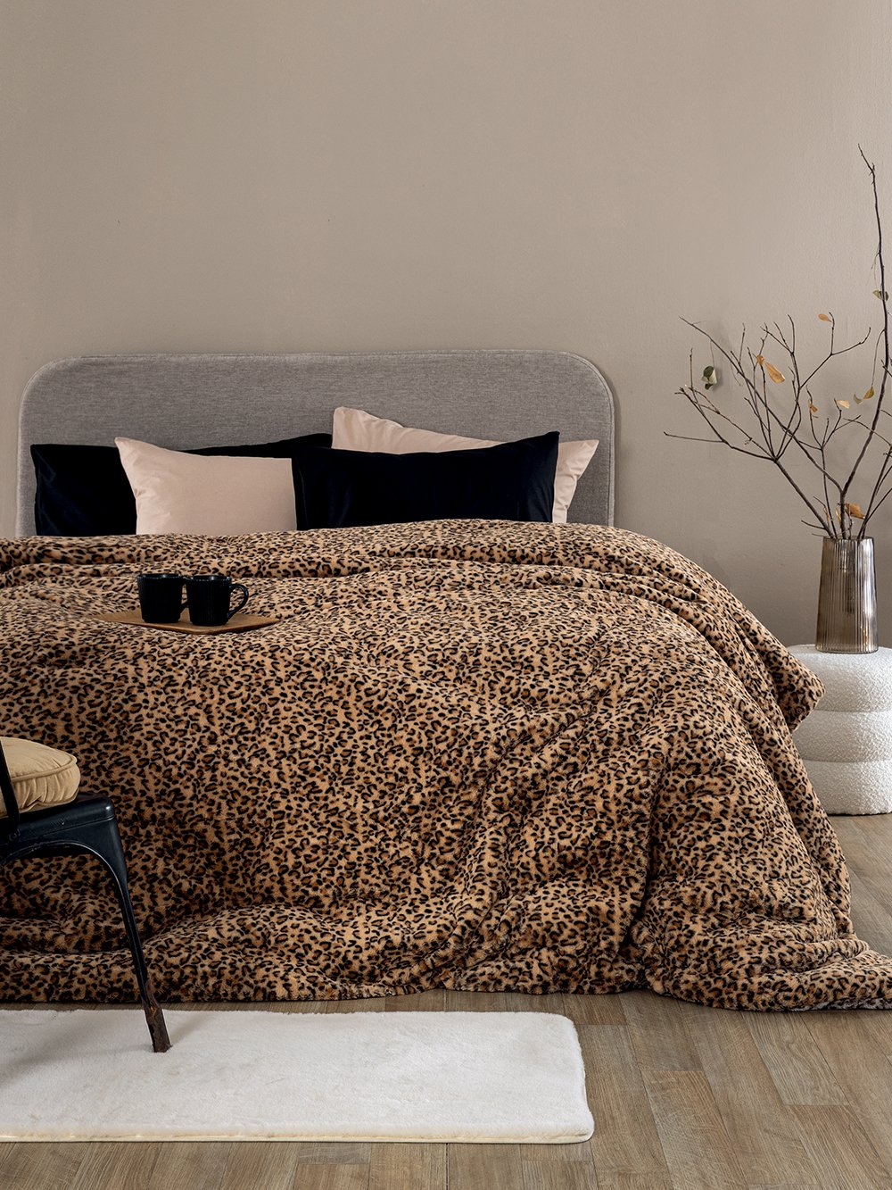 5205857300524_2 Κουβερτοπάπλωμα Υπέρδιπλο 220x240 DEVA BEIGE Μπεζ Palamaiki - Image 1