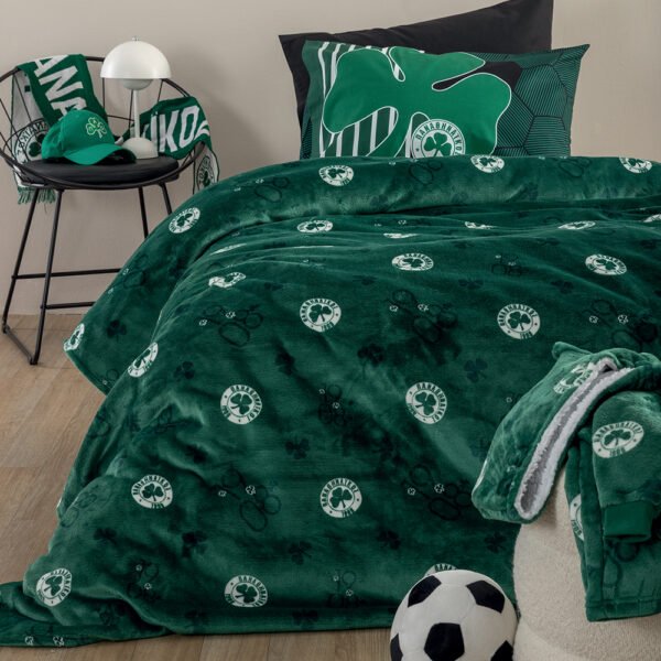 Κουβέρτα Ημίδιπλη 160x220 PANATHINAIKOS BL  Palamaiki