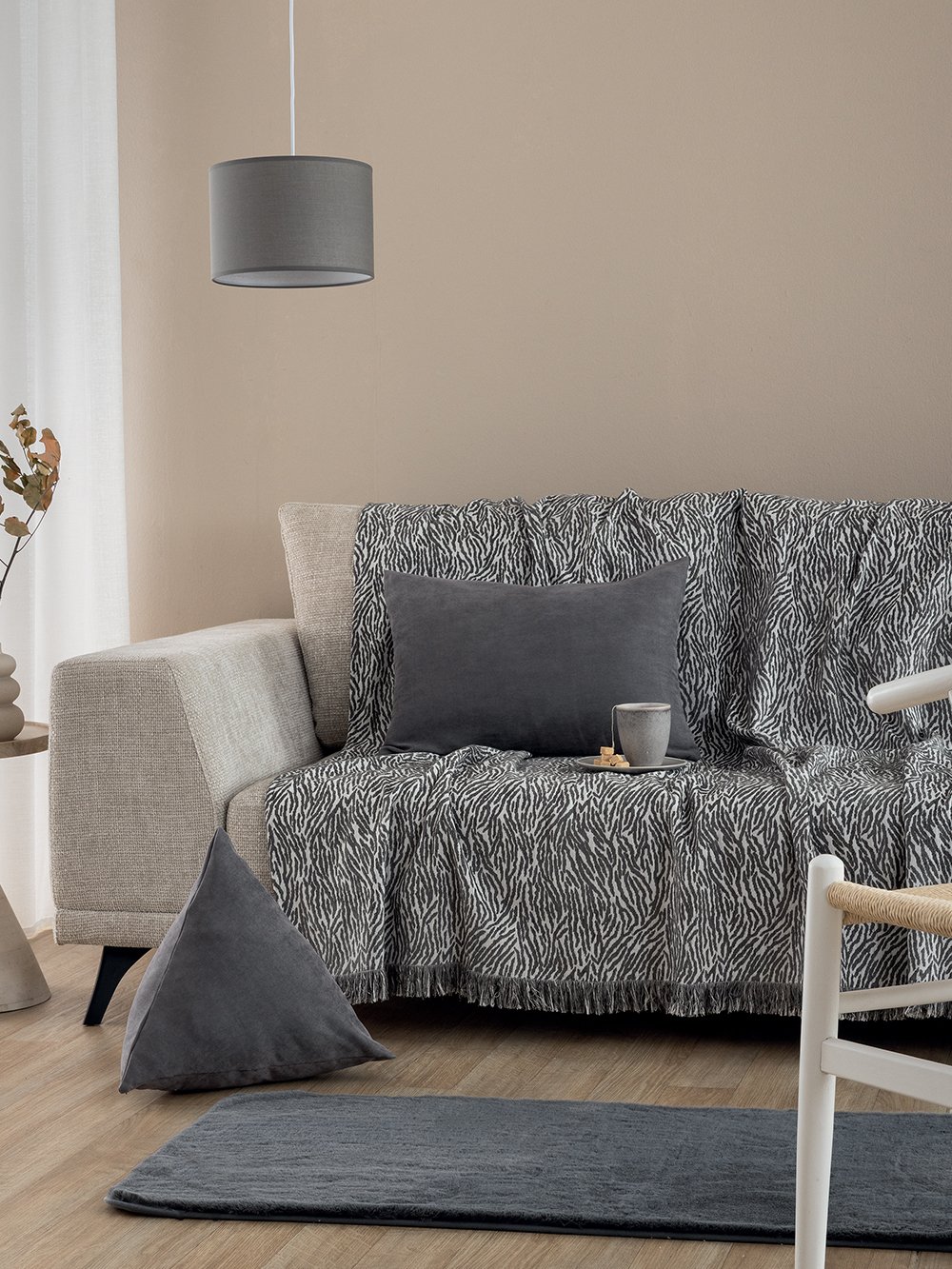 5205857300623_2 Ταπέτο κρεβατοκάμαρας 60x140 LAGOS GREY Γκρι Palamaiki - Image 1