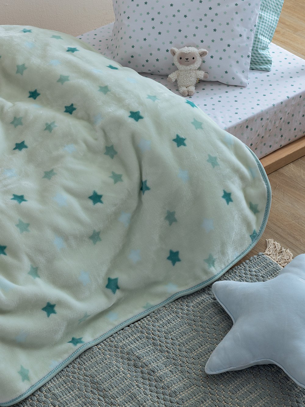 5205857300814_2 Κουβέρτα Αγκαλιάς Baby Blankets 80x90 BV-729 Γαλάζιο Palamaiki - Image 1