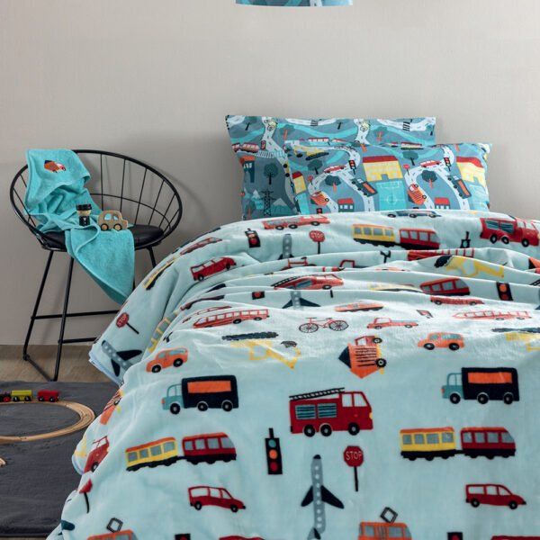 Κουβέρτα Κούνιας Baby Blankets 110x140 BV-726 Μπλε Palamaiki