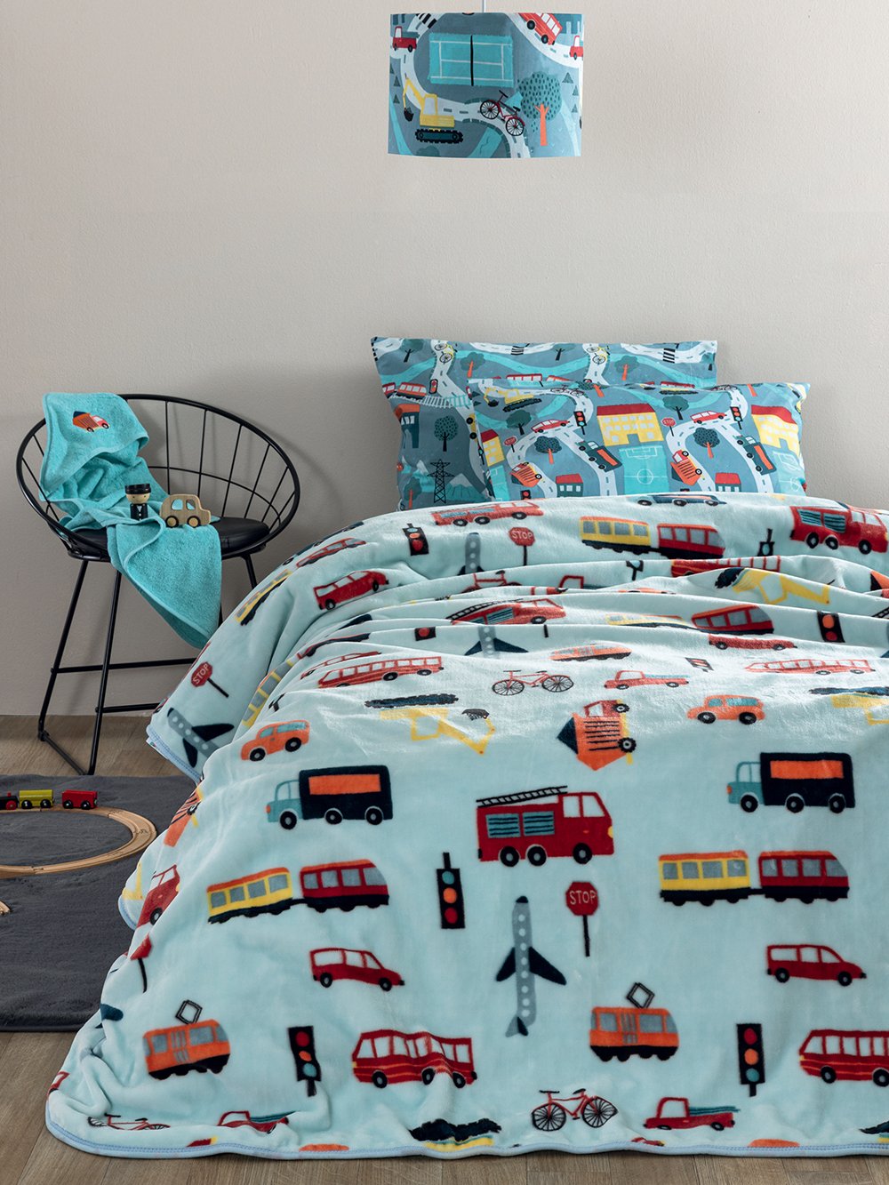 5205857300821_2 Κουβέρτα Κούνιας Baby Blankets 110x140 BV-726 Μπλε Palamaiki - Image 1