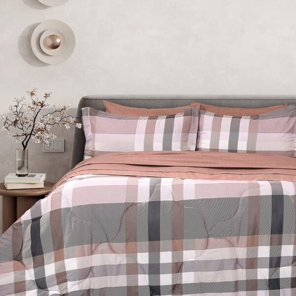 Σετ Πάπλωμα 230x250 & Σεντόνια Υπέρδιπλα Bed In A Bag B0693 Γκρι Palamaiki