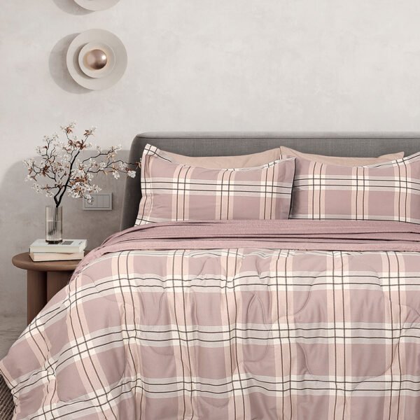 Σετ Πάπλωμα 230x250 & Σεντόνια Υπέρδιπλα Bed In A Bag B0697 Μπεζ Palamaiki