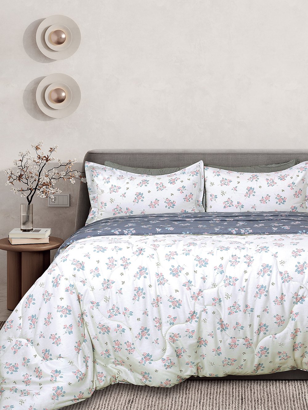 5205857302924_5 Σετ Πάπλωμα 230x250 & Σεντόνια Υπέρδιπλα Bed In A Bag B0700 Λευκό Palamaiki - Image 1