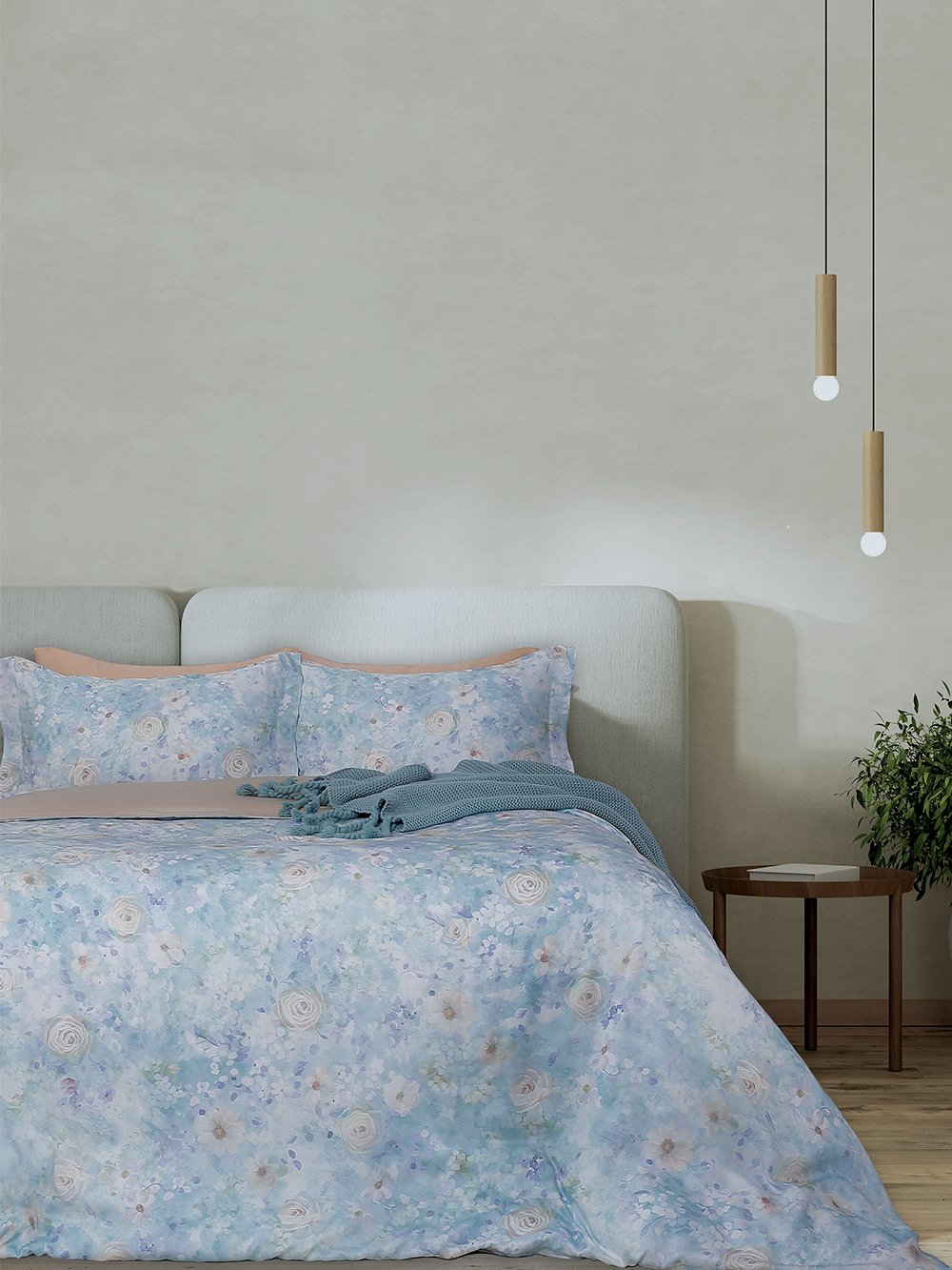 5205857302962_2 Σετ Υπέρδιπλα Σεντόνια Valery 245x270 VAL103 Γαλάζιο Palamaiki - Image 1