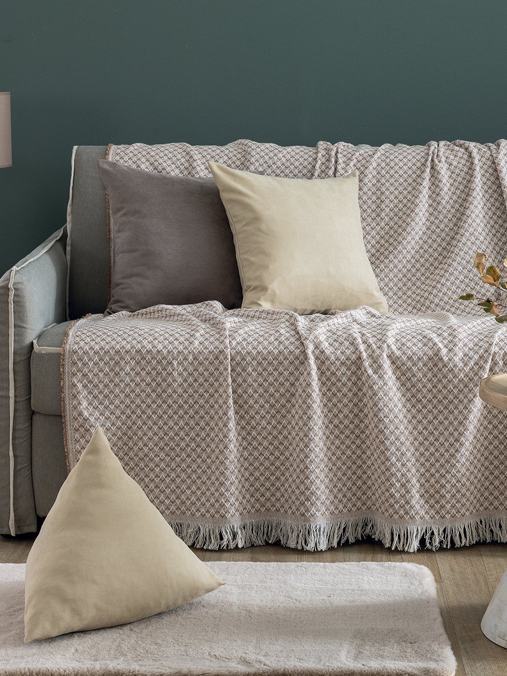 5205857303358_2 Διακοσμητική μαξιλαροθήκη 45x45 AS103 MOKA Καφέ Palamaiki - Image 1