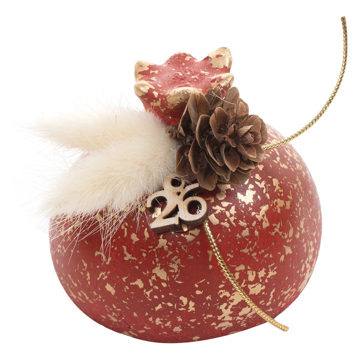 5299998260366 Beauty Home ΕΠΙΤΡΑΠΕΖΙΟ ΚΕΡΑΜΙΚΟ ΡΟΔΙ ΜΕ ΑΠΟΞΗΡΑΜΕΝΑ ΚΟΚΚΙΝΟ - Image 1