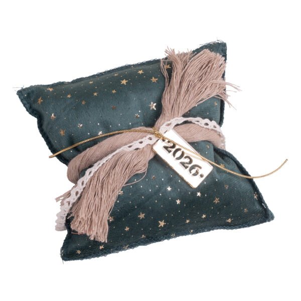 Beauty Home ΜΑΞΙΛΑΡΙ ΜΕ ΧΡΟΝ. Βελούδο Πράσινο Σκούρο Με Χρύσα Αστέρια