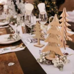 Beauty Home Έλατο ξύλινο σε κορμό με χρυσό γκλίτερ Ø7 x 27 cm - Image 2