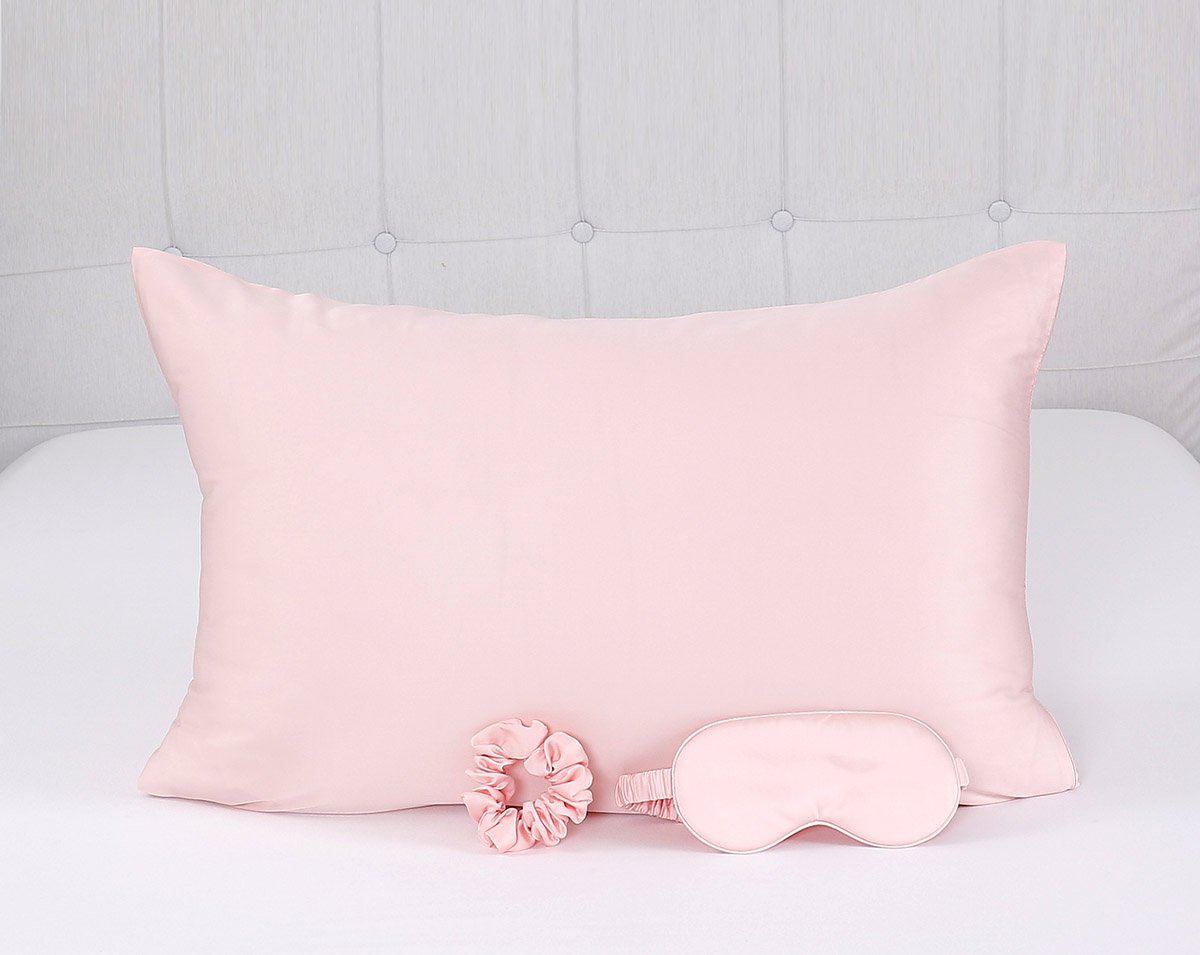 7007_Pudra Beauty Home Σετ ομορφιάς ύπνου 3τμχ Art 7007 100% Tencel - Ροζ - Image 1