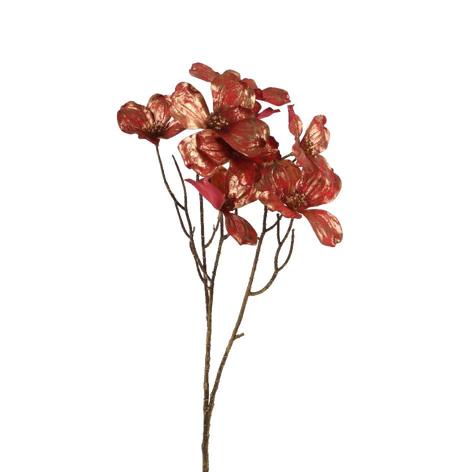 704553b5-5155-4b71-aa16-878b330f3cd9 Beauty Home Λουλούδι Κόκκινο Χρυσό 6 x 12 x 75 cm - Image 1