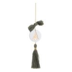 Beauty Home ΚΡΕΜΑΣΤΟ ΣΤΡΟΓΓΥΛΟ ΚΕΡΑΜΙΚΟ ME PLEXI ΔΕΝΤΡΟ ΧΡΥΣΟ ΠΡΑΣΙΝΟ ΕΥΚΑΛΥΠΤΟΥ