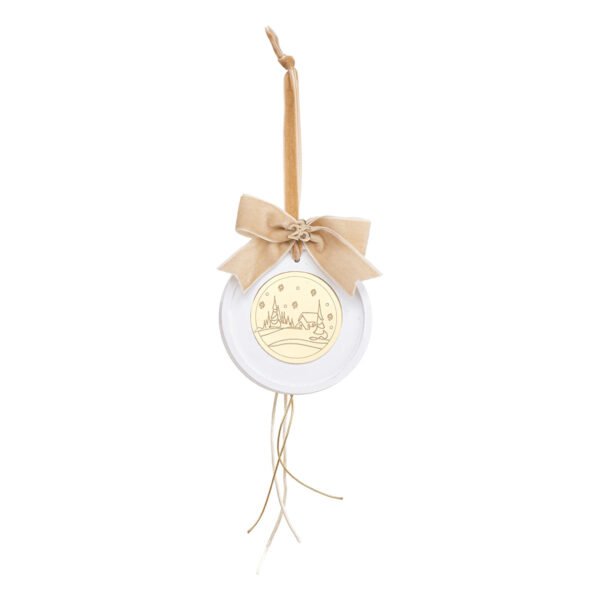 Beauty Home ΚΡΕΜΑΣΤΟ ΣΤΡΟΓΓΥΛΟ ΚΕΡΑΜΙΚΟ ME PLEXI ΧΡΙΣΤ. ΧΩΡΙΟ ΜΠΕΖ