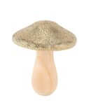Beauty Home Μανιτάρι Ξύλινο Ανάγλυφο Χρυσό Ø9 x 10.5 cm