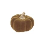 Beauty Home Κολοκύθα βελούδινη Λαδί με χρυσό Ø9 x 7 cm