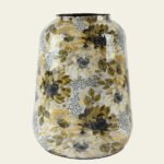 Beauty Home ΜΕΤΑΛΛΙΚΟ ΒΑΖΟ ΜΕ ΛΟΥΛΟΥΔΙΑ 21 x 21 x 24 CM